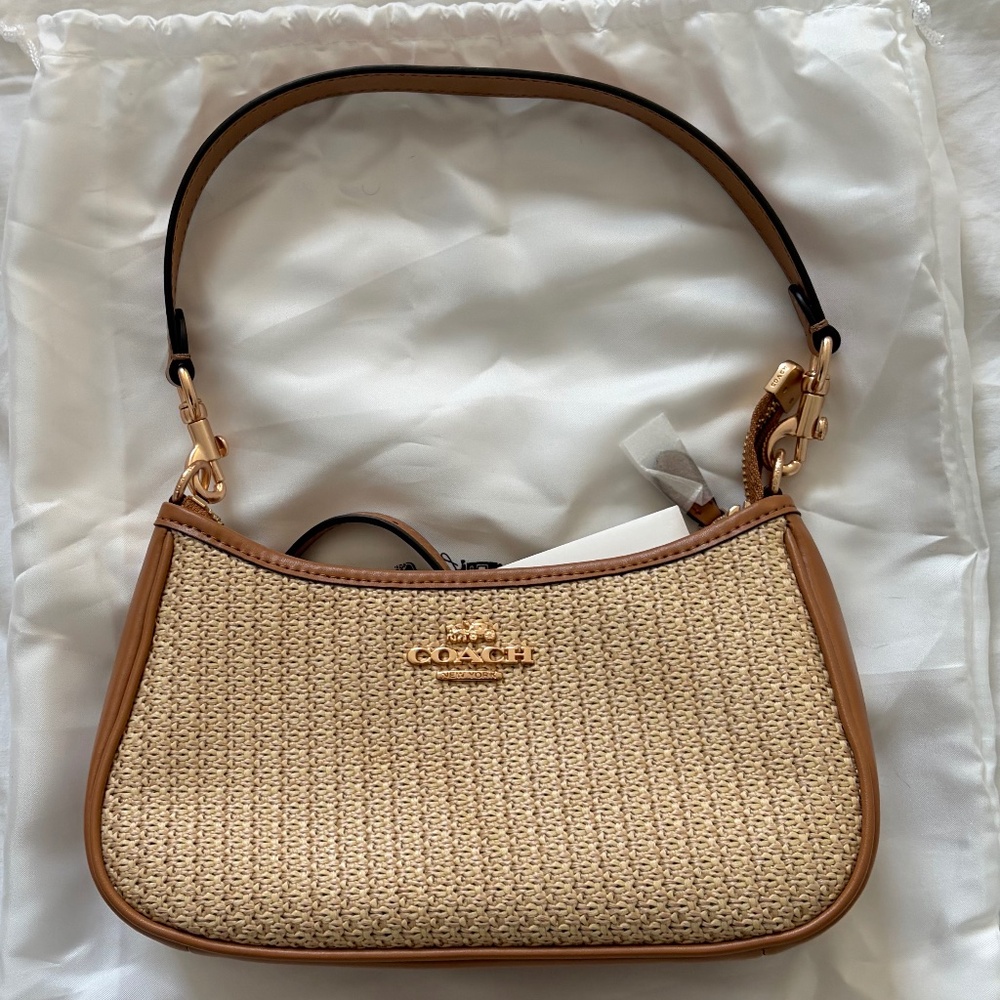 Coach Teri Straw Shoulder Bag